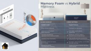 Make a Table Comparing Memory Foam vs Hybrid Mattresses